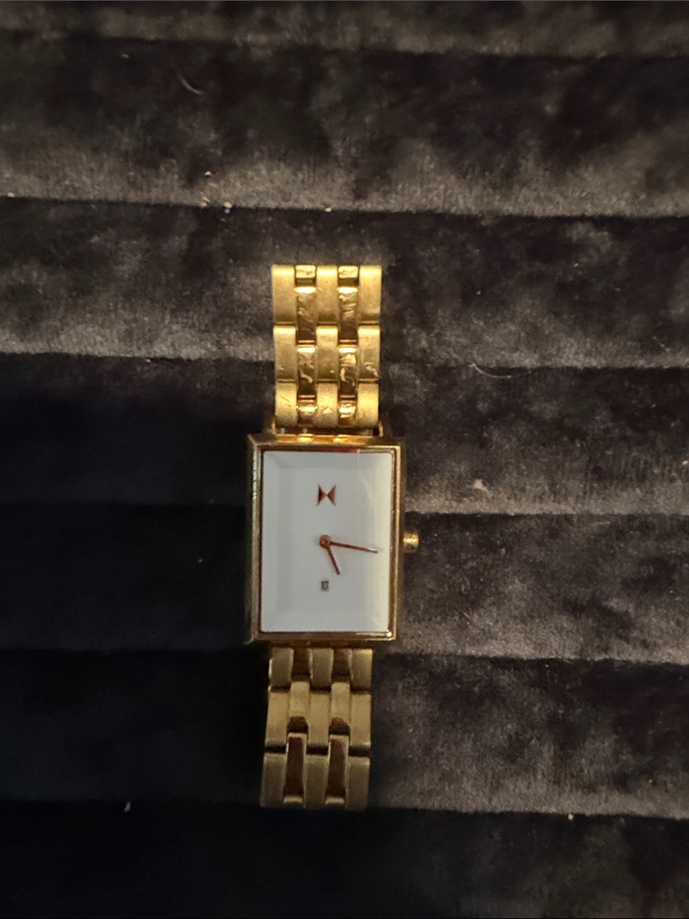 MVMT Gold Rectangular Men's Watch with White Dial
